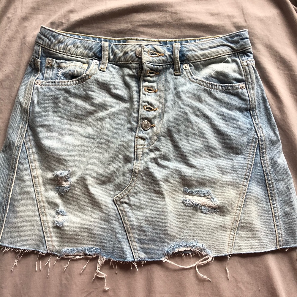 Free People Jean Skirt